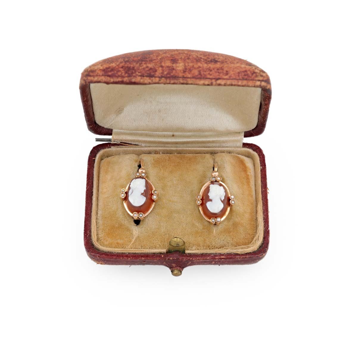 Cameo Sleeper Earrings-photo-3