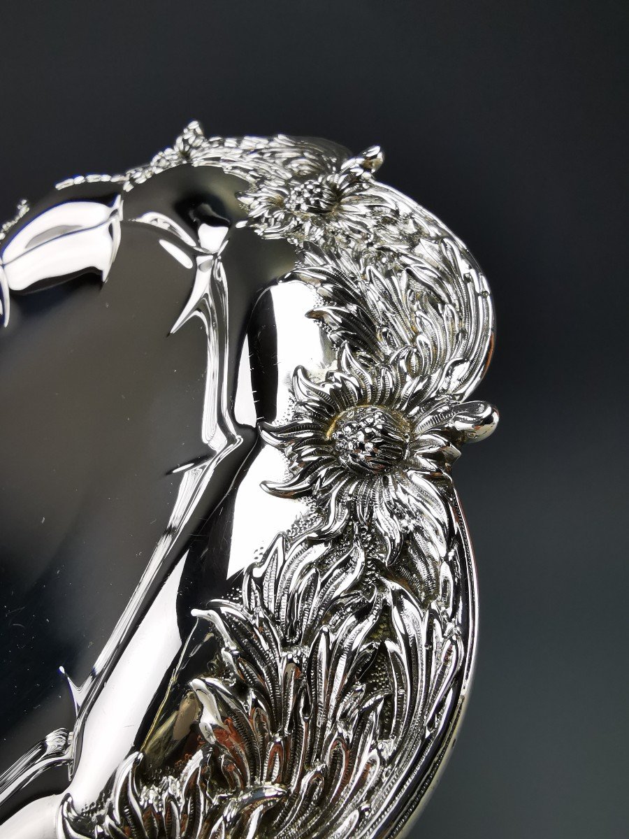 Tiffany & Co - Chrysanthemum "art Nouveau" Coupe En Argent Massif (grosjean)-photo-3