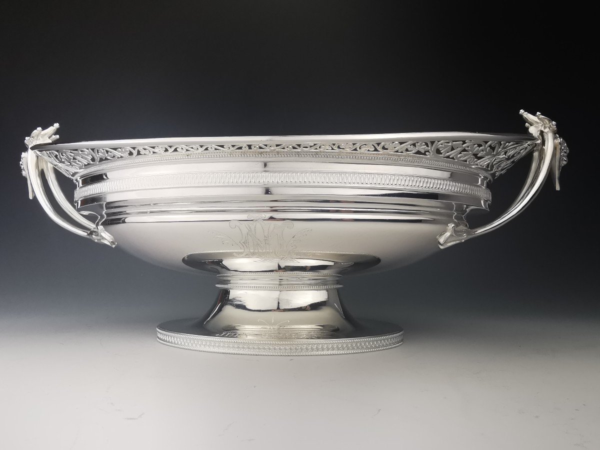 Gorham - Sterling Silver Large Fruit Bowl - 1,1 Kg/39oz - C.1871-photo-3