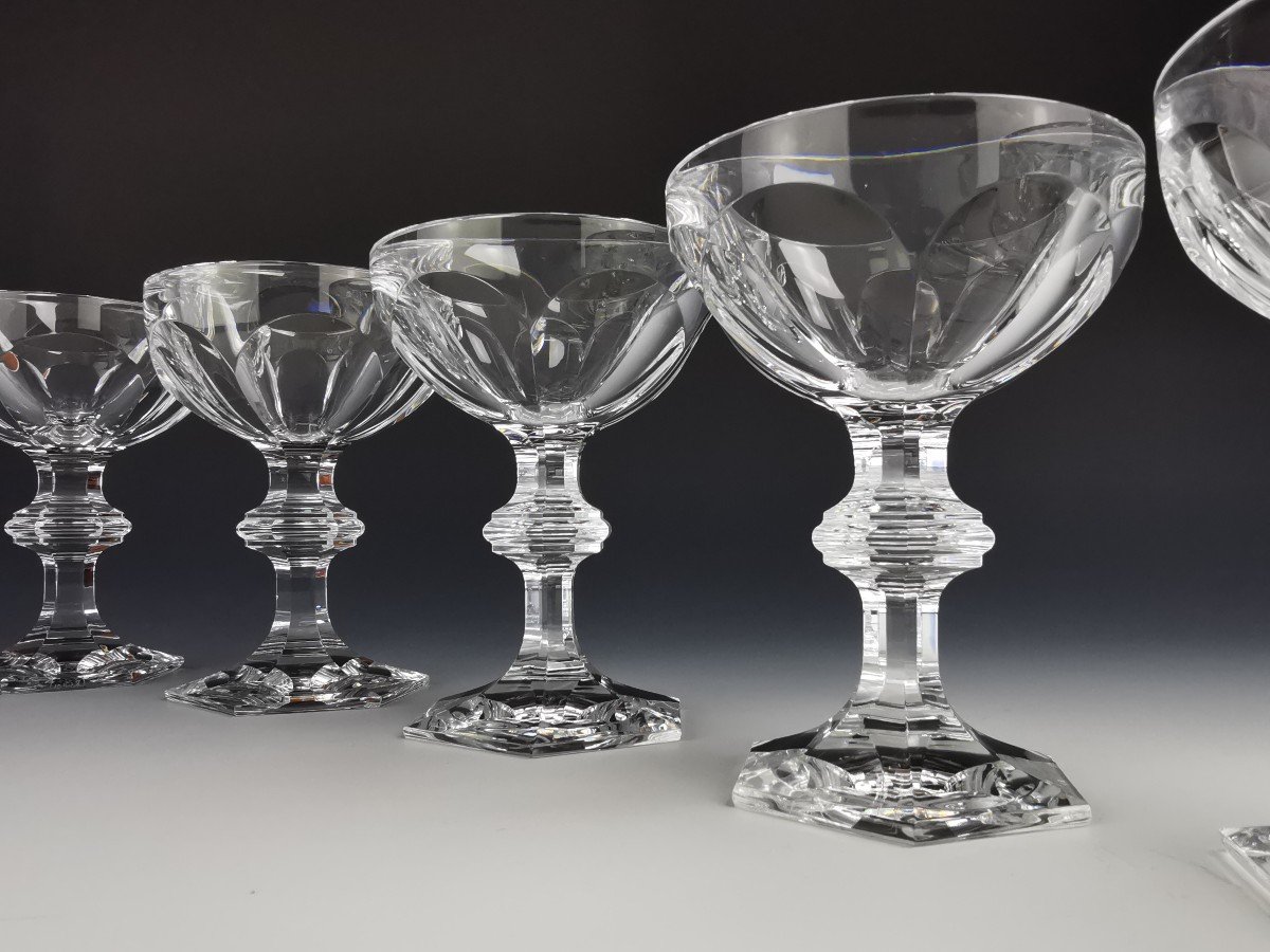 Baccarat - Harcourt 1841 - 6 Champagne Crystal Cups (13 Cm) - New Condition-photo-3