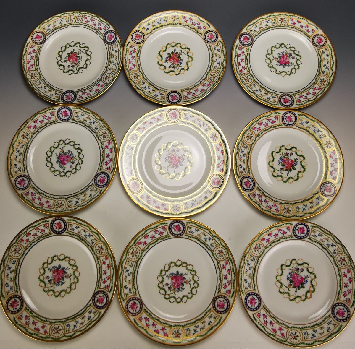 Haviland - Louveciennes - 9 Assiettes à Gâteau ø 19cm-photo-2