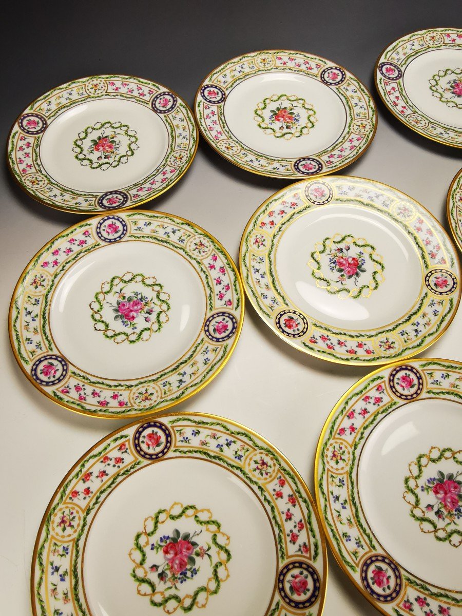 Haviland - Louveciennes - 9 Assiettes à Gâteau ø 19cm-photo-4