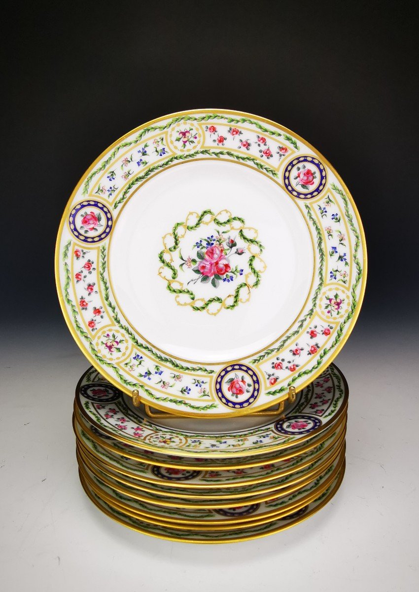 Haviland - Louveciennes - 9 Assiettes à Gâteau ø 19cm