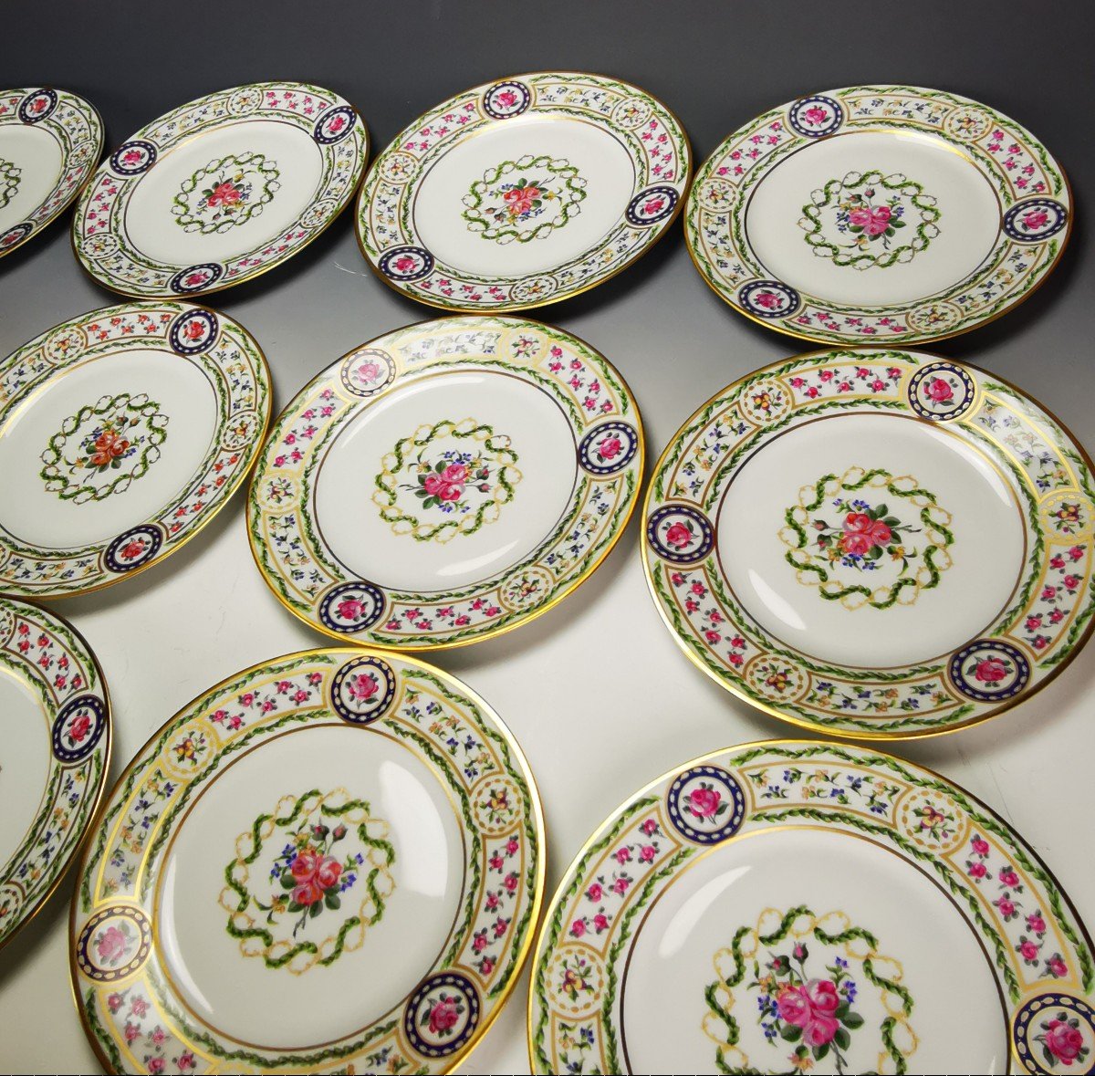 Haviland - Louveciennes - 12 Assiettes à Dessert  ø 22cm-photo-3