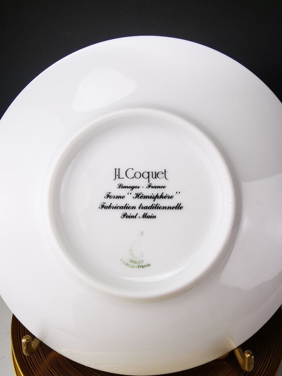 Jl Coquet - Hemisphere Collection - 6 Gold Bread Plates ø16 Cm-photo-4