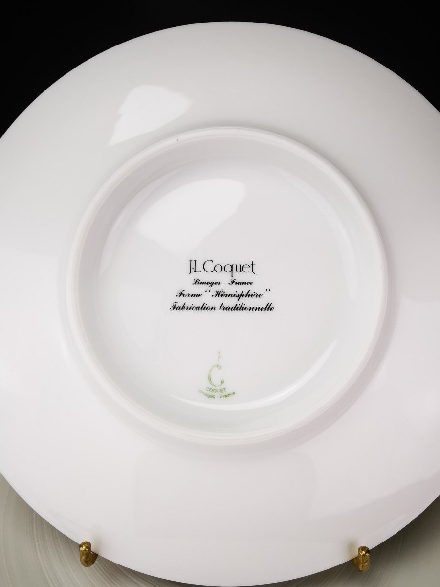 Jl Coquet - Hémisphère Collection - 6 White Dessert Plates (21cm)-photo-4