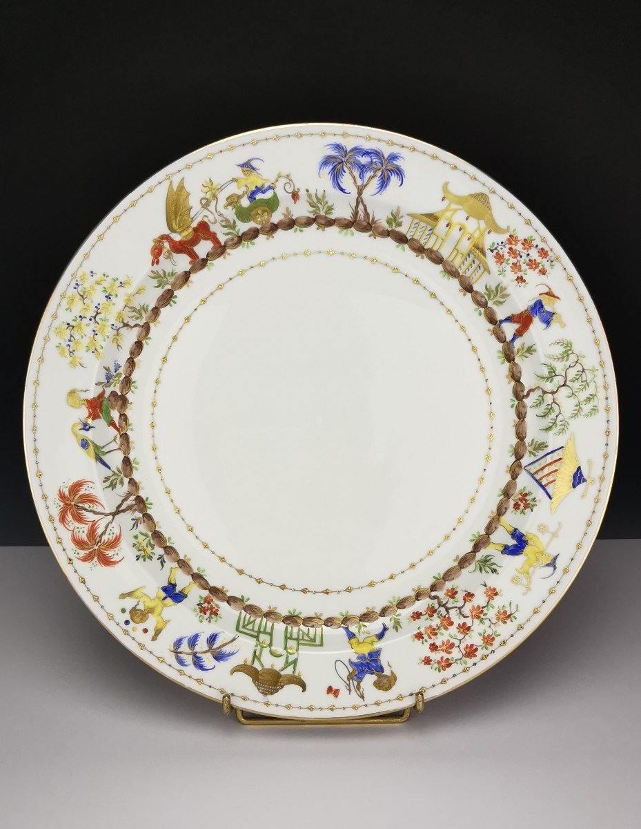 C. Le Tallec - "cirque Chinois" - 1 Plat De Service Plat - Modèle Tiffany & Co.