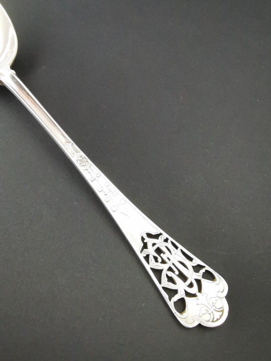 Puiforcat - "fer De Lance" - Large Serving Spoon - Silver-photo-2