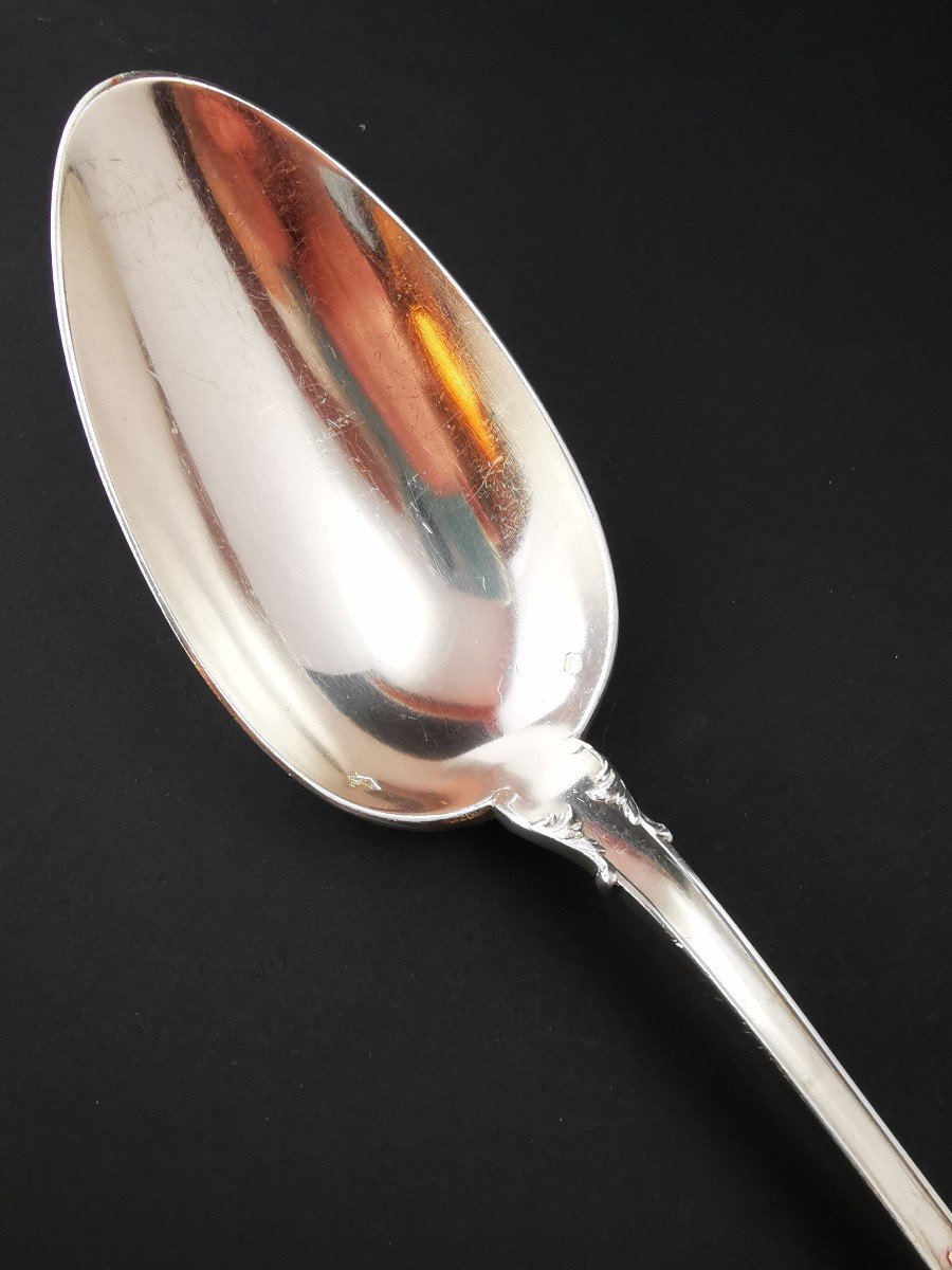 Puiforcat - "fer De Lance" - Large Serving Spoon - Silver-photo-3