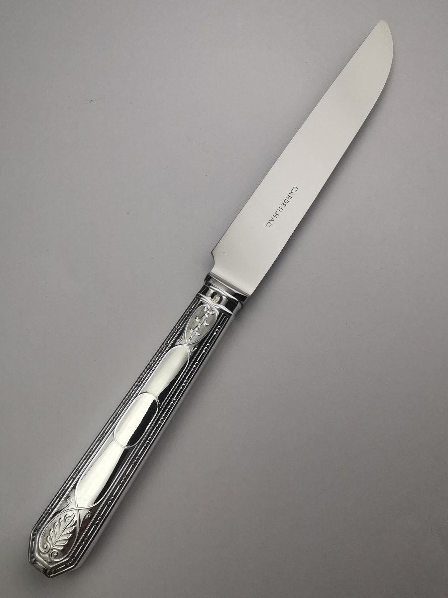 Christofle Et Cardeilhac - 6 Table Knives - Brienne - Silver