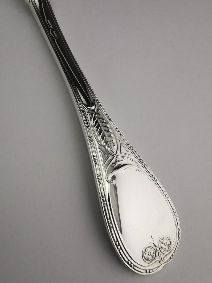 Christofle Et Cardeilhac - 4 Table Spoons Brienne Model - Sterling Silver-photo-1