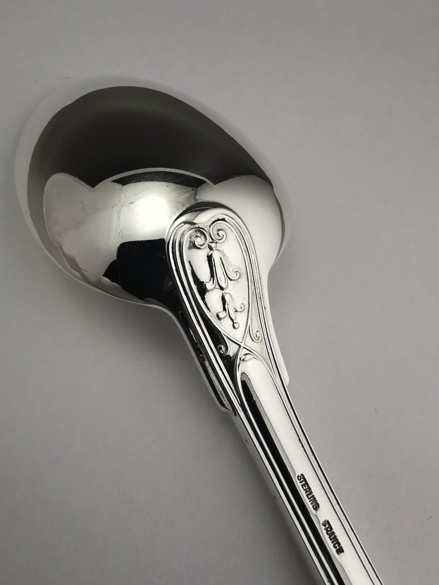 Christofle Et Cardeilhac - 4 Table Spoons Brienne Model - Sterling Silver-photo-2