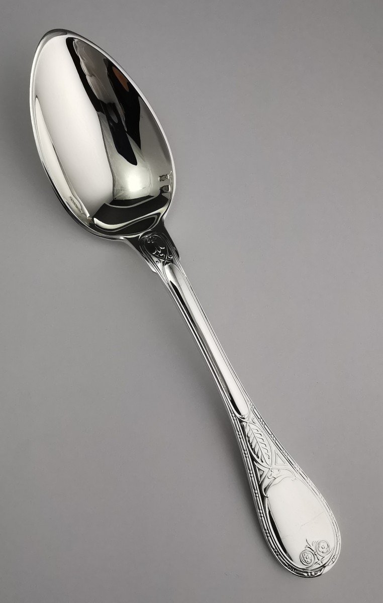 Christofle Et Cardeilhac - 4 Table Spoons Brienne Model - Sterling Silver