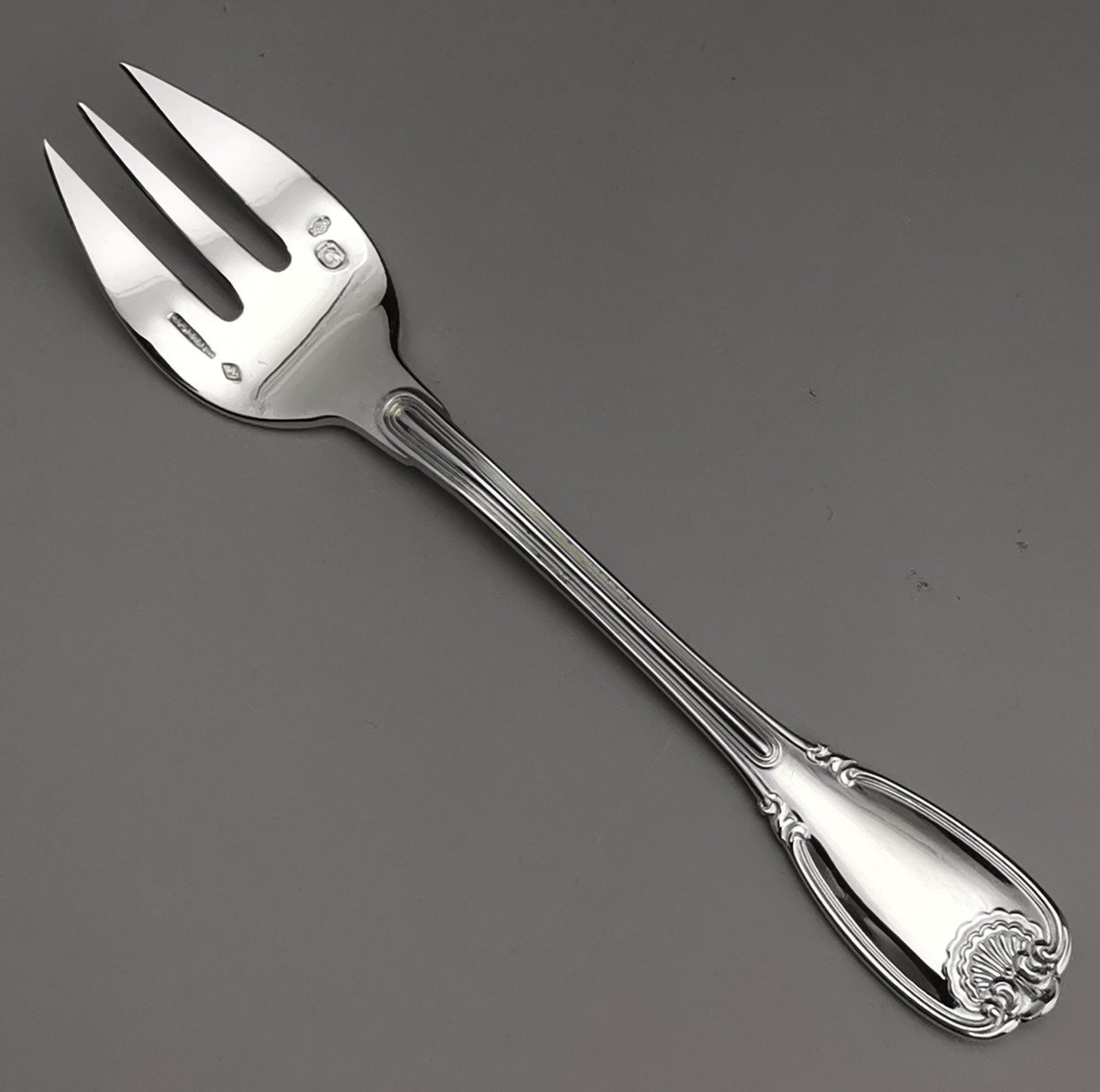 Christofle & Cardeilhac "sceaux" - 3 Oyster Forks - Minerva Silver