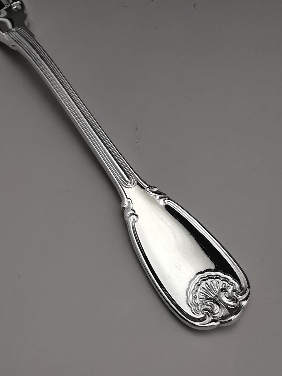 Christofle & Cardeilhac "seals" - 3 Fish Forks - Minerva Silver-photo-4