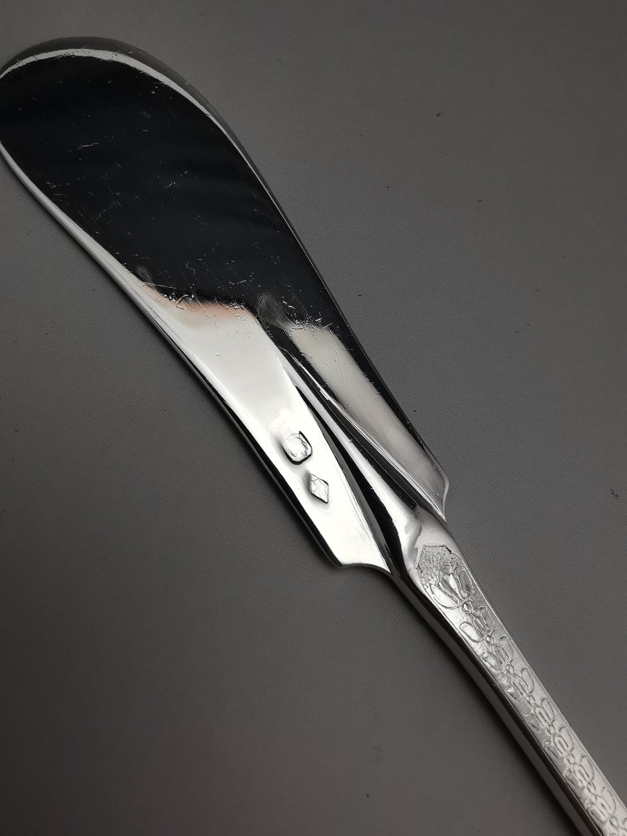 Puiforcat "soubise" - Spreading Knife - Silver Minerva-photo-5