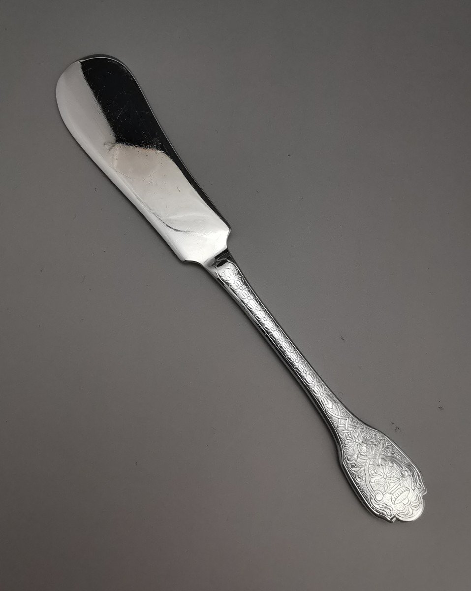 Puiforcat "soubise" - Spreading Knife - Silver Minerva