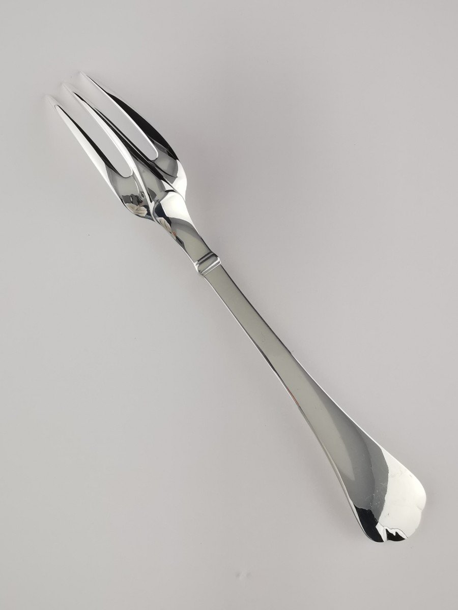 Puiforcat- "richelieu" - 5 Dessert Forks - Minerva Silver-photo-4