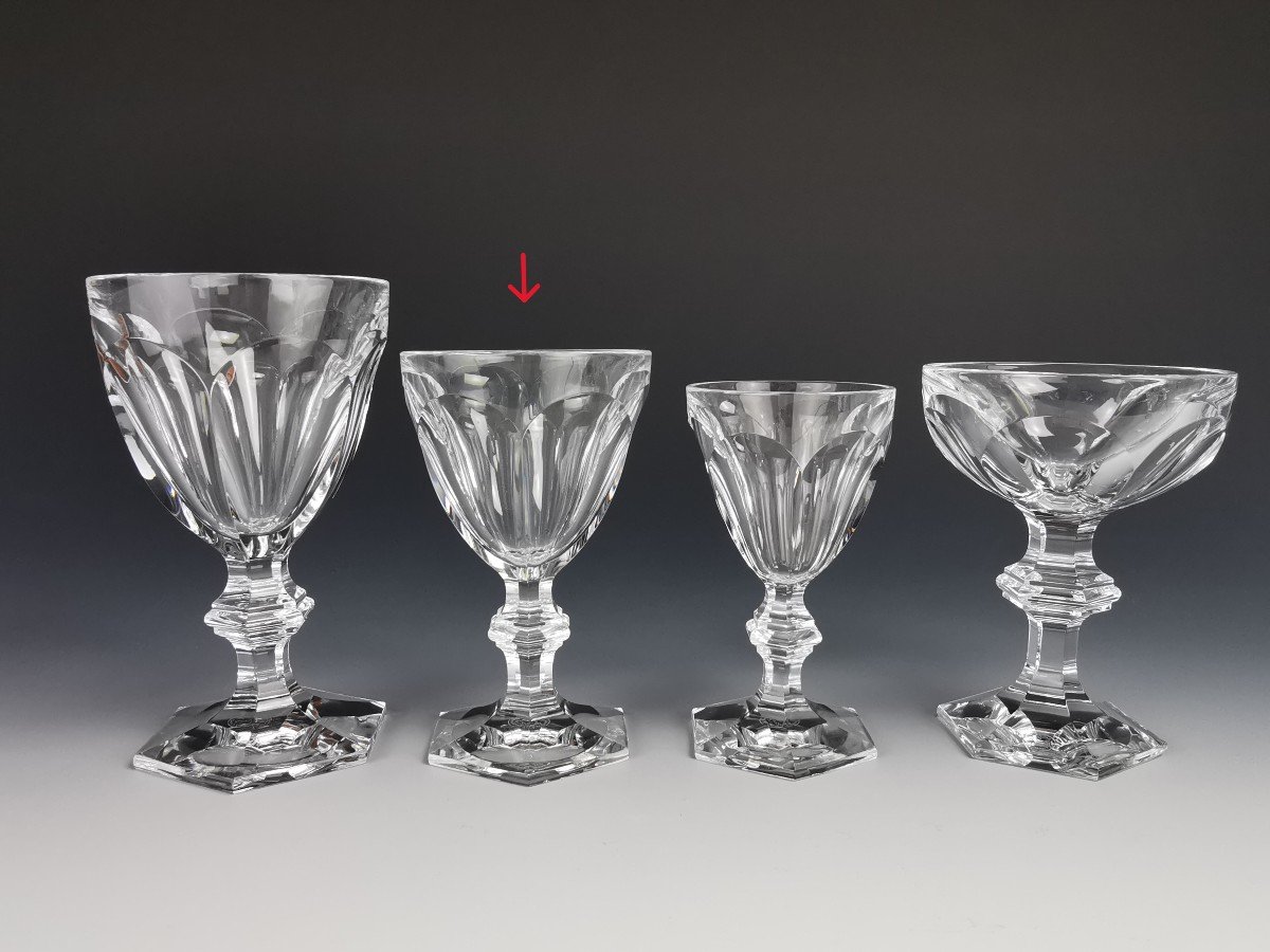 Baccarat - Harcourt 1841 - 3 Crystal Wine Glasses Size L (13.6cm) - New Condition-photo-4