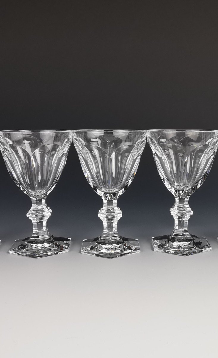 Baccarat - Harcourt 1841 - 3 Crystal Wine Glasses Size L (13.6cm) - New Condition