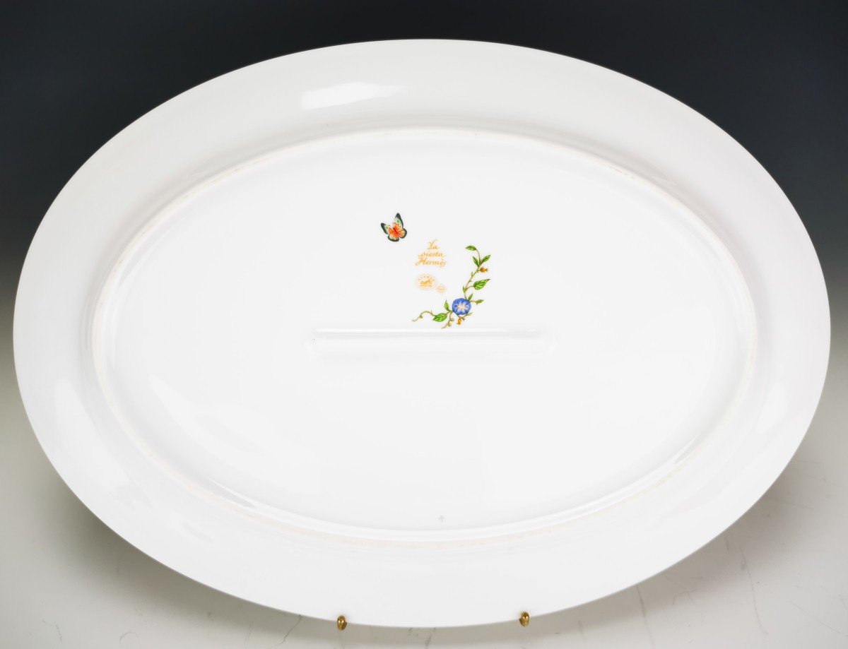 Hermes - "la Siesta" - Plat De Service Ovale - 42 Cm-photo-1