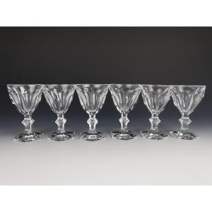 Baccarat - Harcourt 1841 - 6 Crystal Wine Glasses Size M (12.4cm) - New 