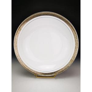 Haviland - Thistle "platine" - 1 Plat De Service Rond Creux