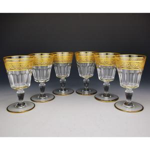 Baccarat - Eldorado - 6 Verres à Vin Rouge (13,3 Cm) - Etat Neuf