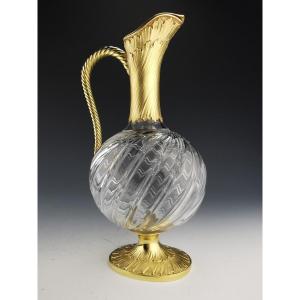 Odiot - Crystal And Silver-gilt Carafe