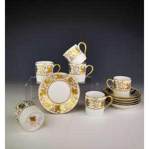 C. Le Tallec - "marin En Relief d'Or" - 6 Tasses à Café - En Coffret