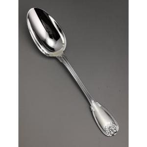 Christofle & Cardeilhac "seals" 4 Dessert Spoons - Minerva Silver