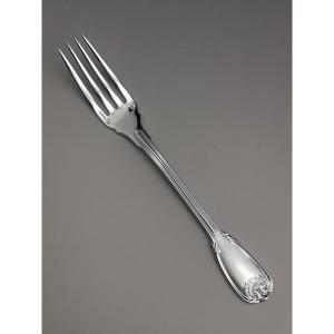 Christofle & Cardeilhac "seals" - 3 Fish Forks - Minerva Silver