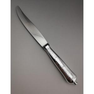 Puiforcat "soubise" - 6 Table Knives - Minerva Silver