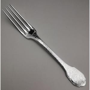 Puiforcat "soubise" - 5 Entremet / Dessert Forks - Minerva Silver