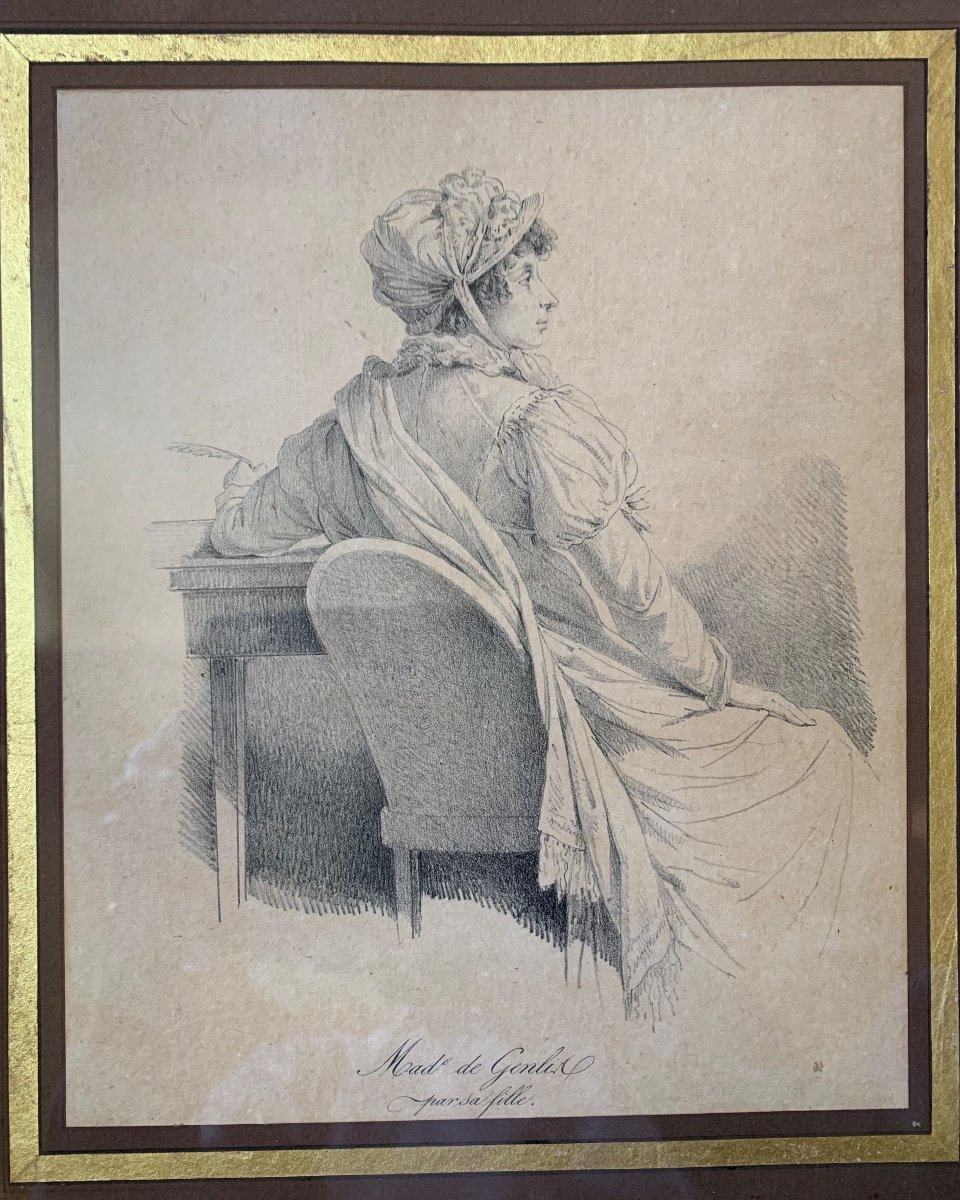 Mme De Genlis By Her Daughter, Late 18th Century -photo-2