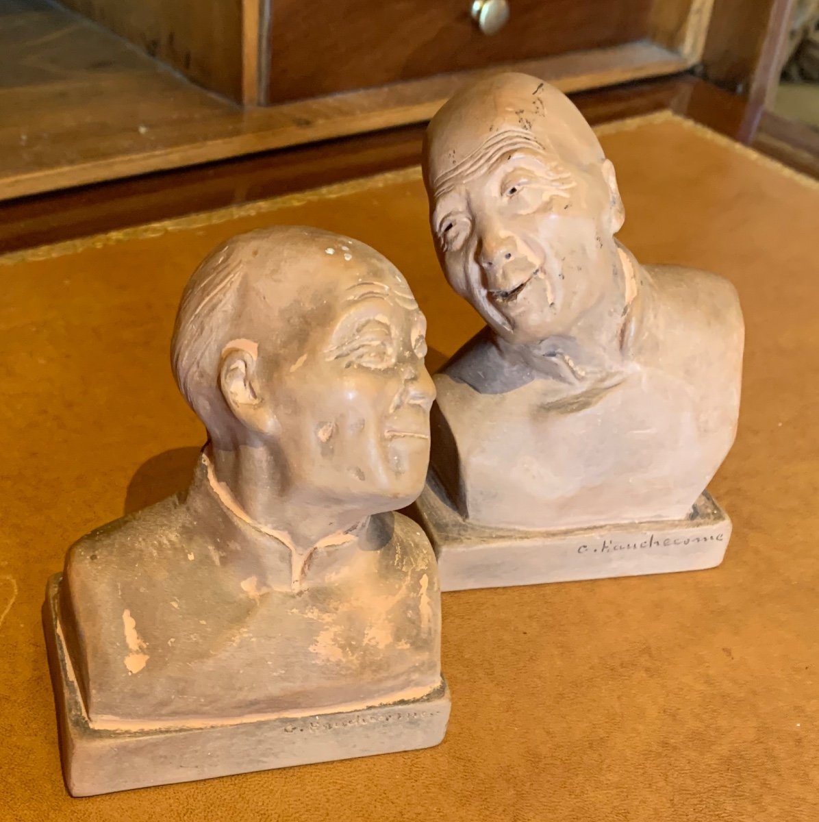 Pair Of Busts By G Hauchecorne 