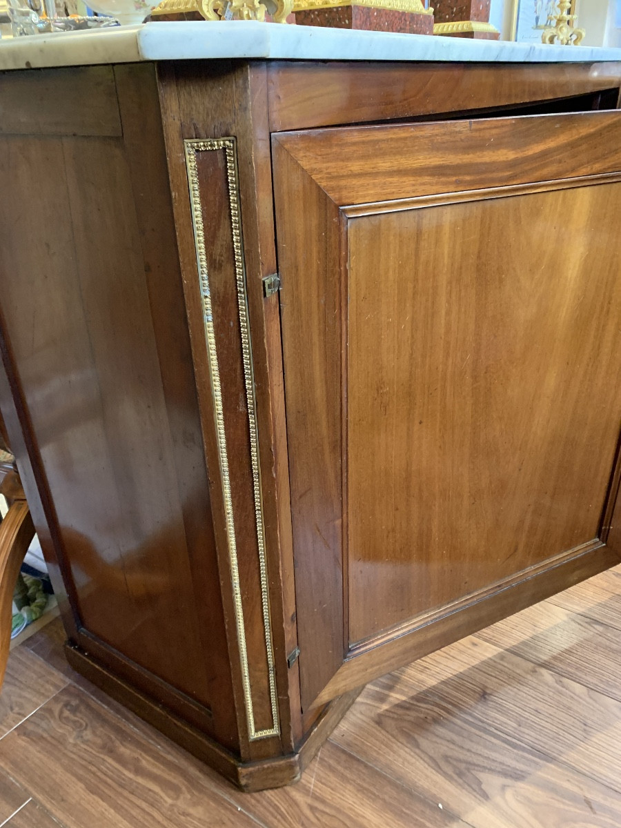 Louis XVI Presentation Buffet In Solid Mahogany -photo-3