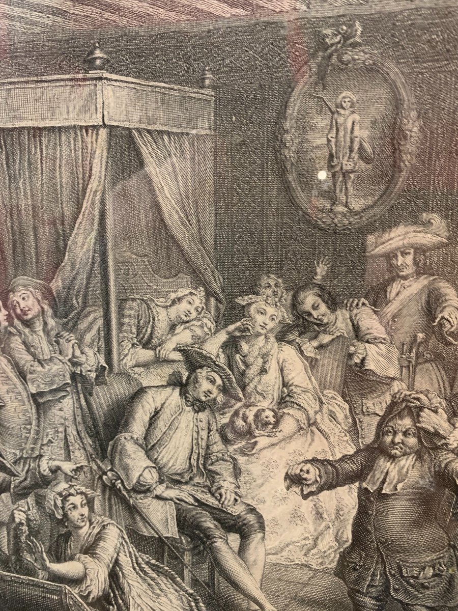 2 Gravures circa 1730 du « roman Comique «  de  Scarron -photo-2