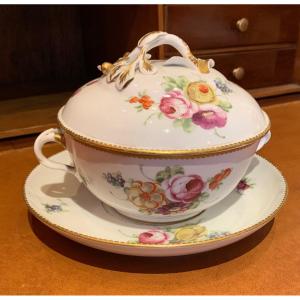 Covered Bouillon, Locré Porcelain Circa 1780