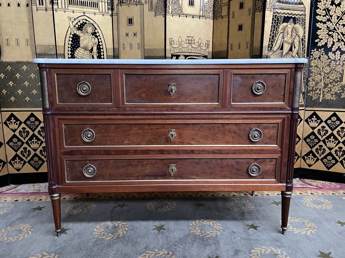 Commode - Bureau De Style Louis XVI 