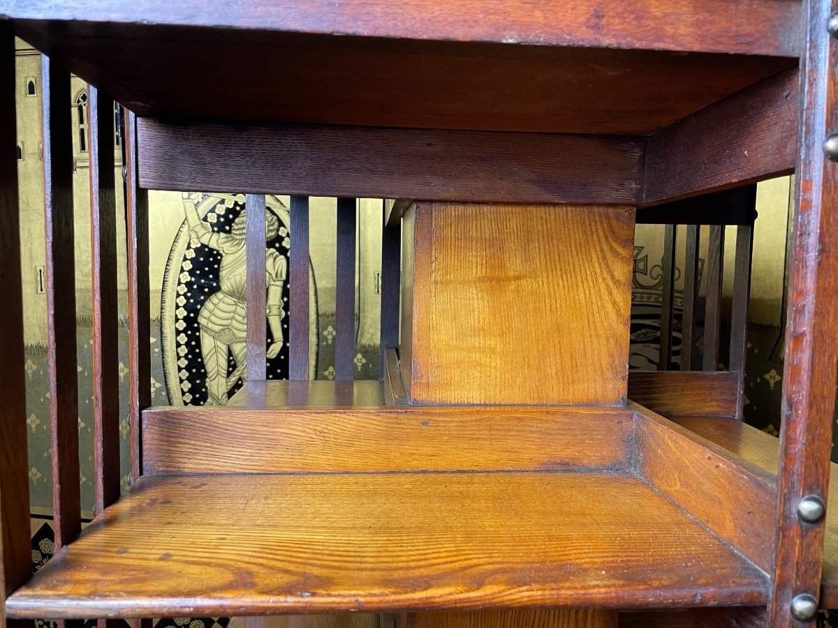 Rotating Library In Oak 1900-photo-3