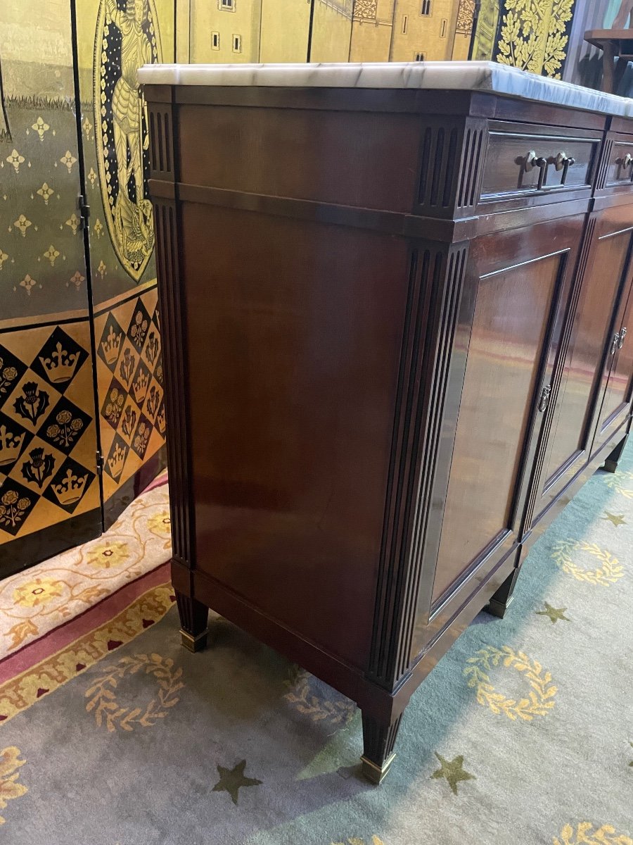 Louis XVI Style Sideboard In Mahogany-photo-2