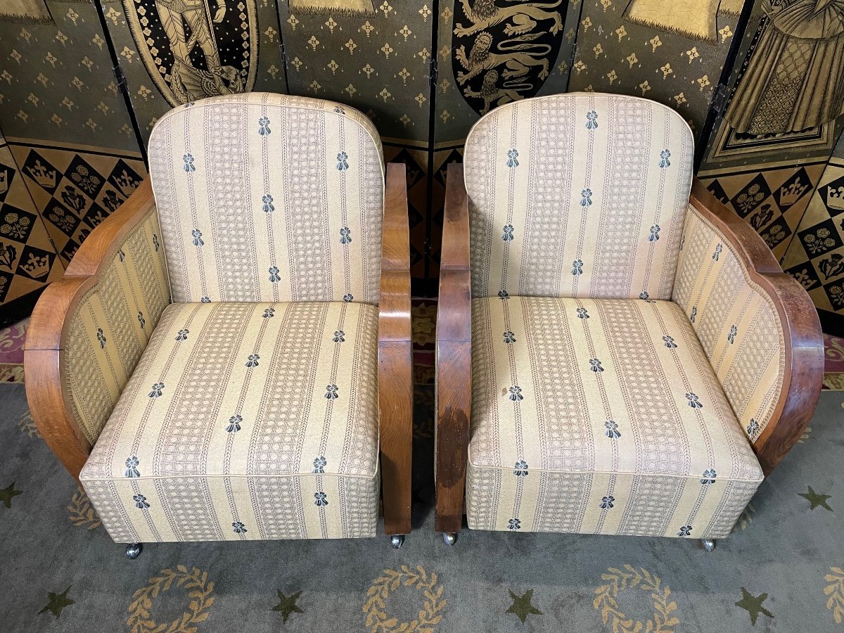 Pair Of Club Armchairs-photo-2