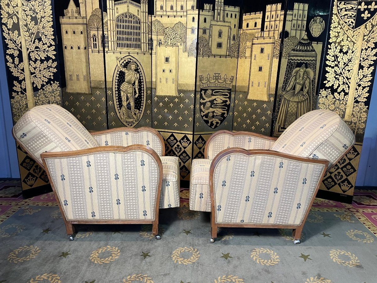 Pair Of Club Armchairs-photo-3