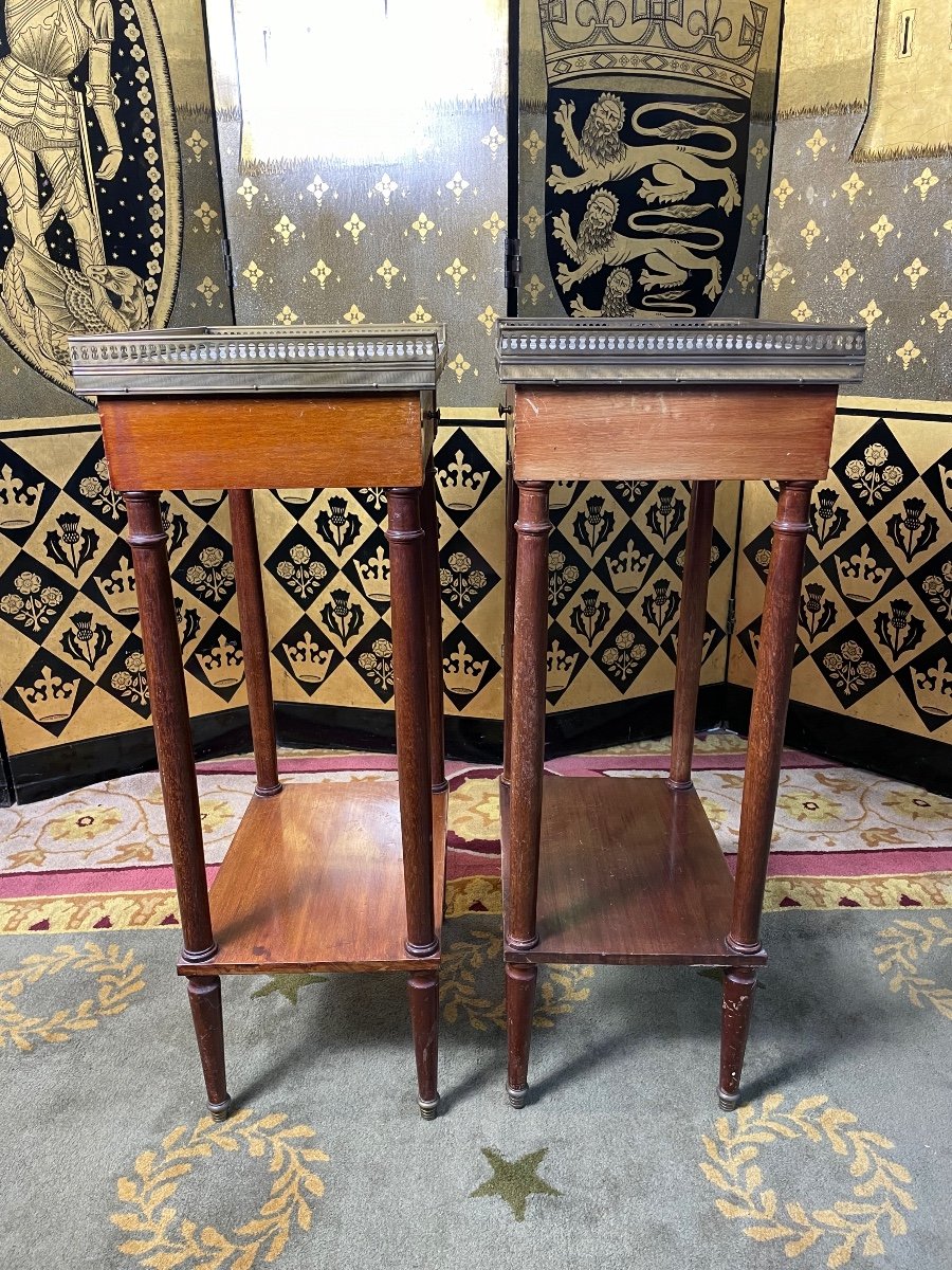 Pair Of Louis XVI Style Bedside Tables-photo-2