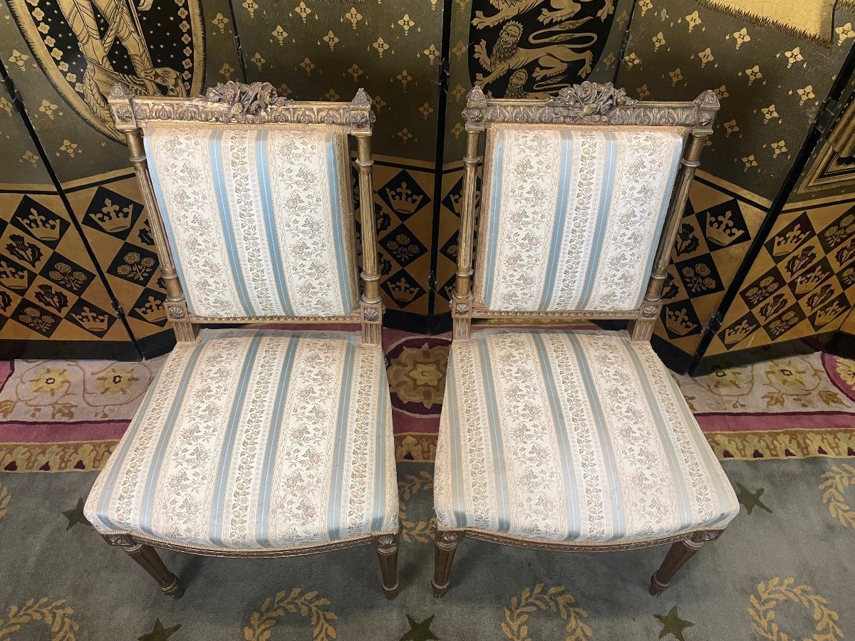 Pair Of Louis XVI Style Chairs-photo-2