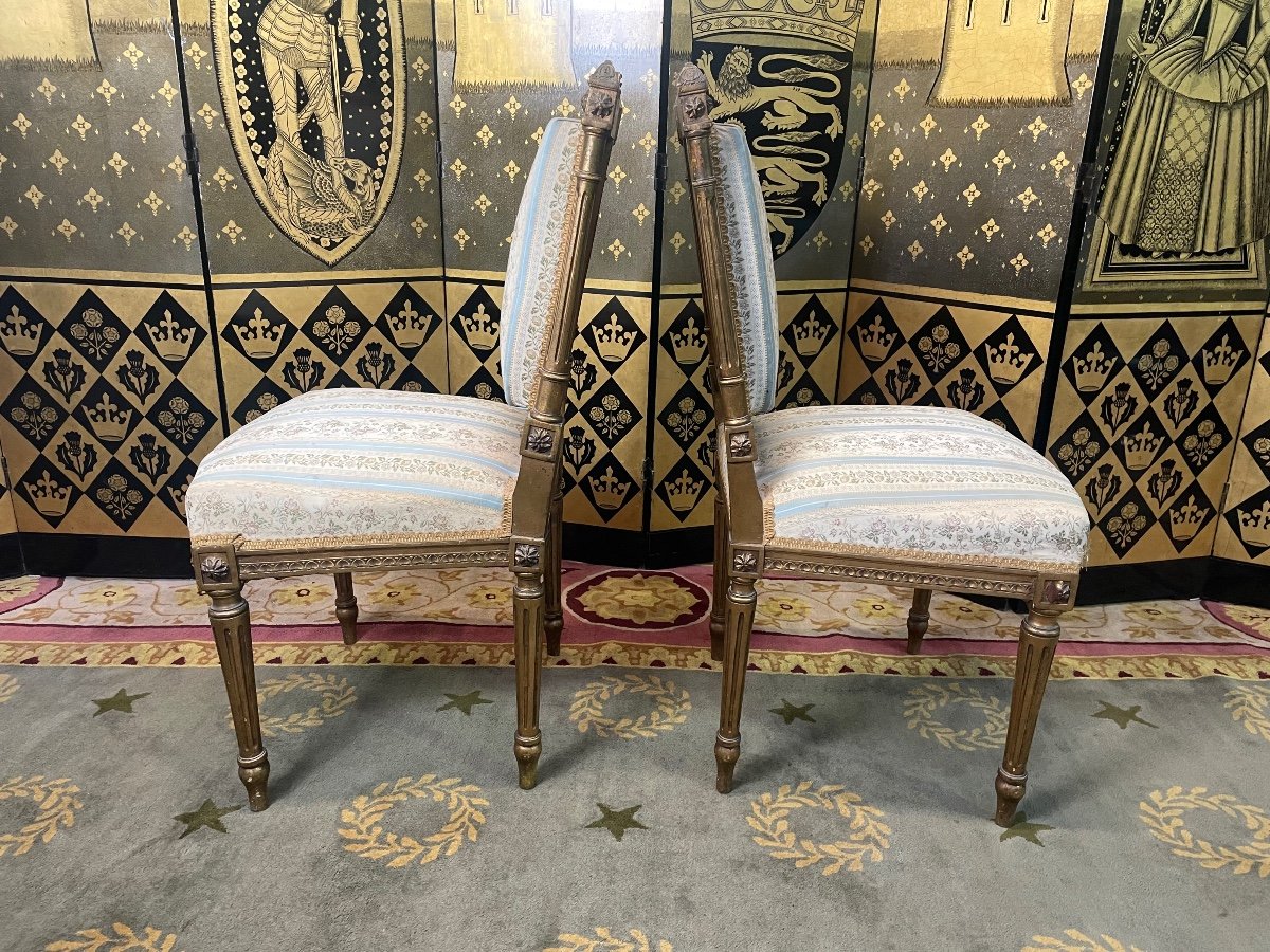 Pair Of Louis XVI Style Chairs-photo-1