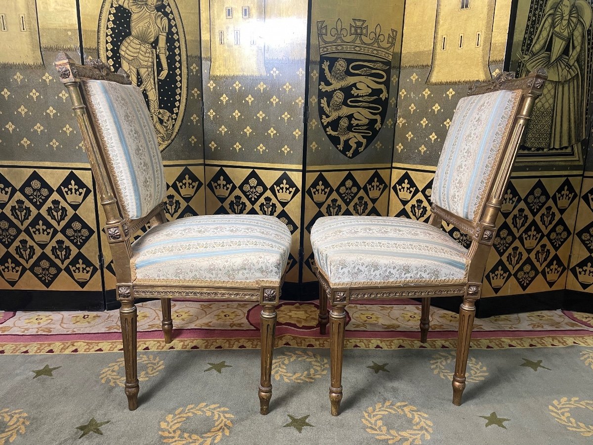 Pair Of Louis XVI Style Chairs-photo-3