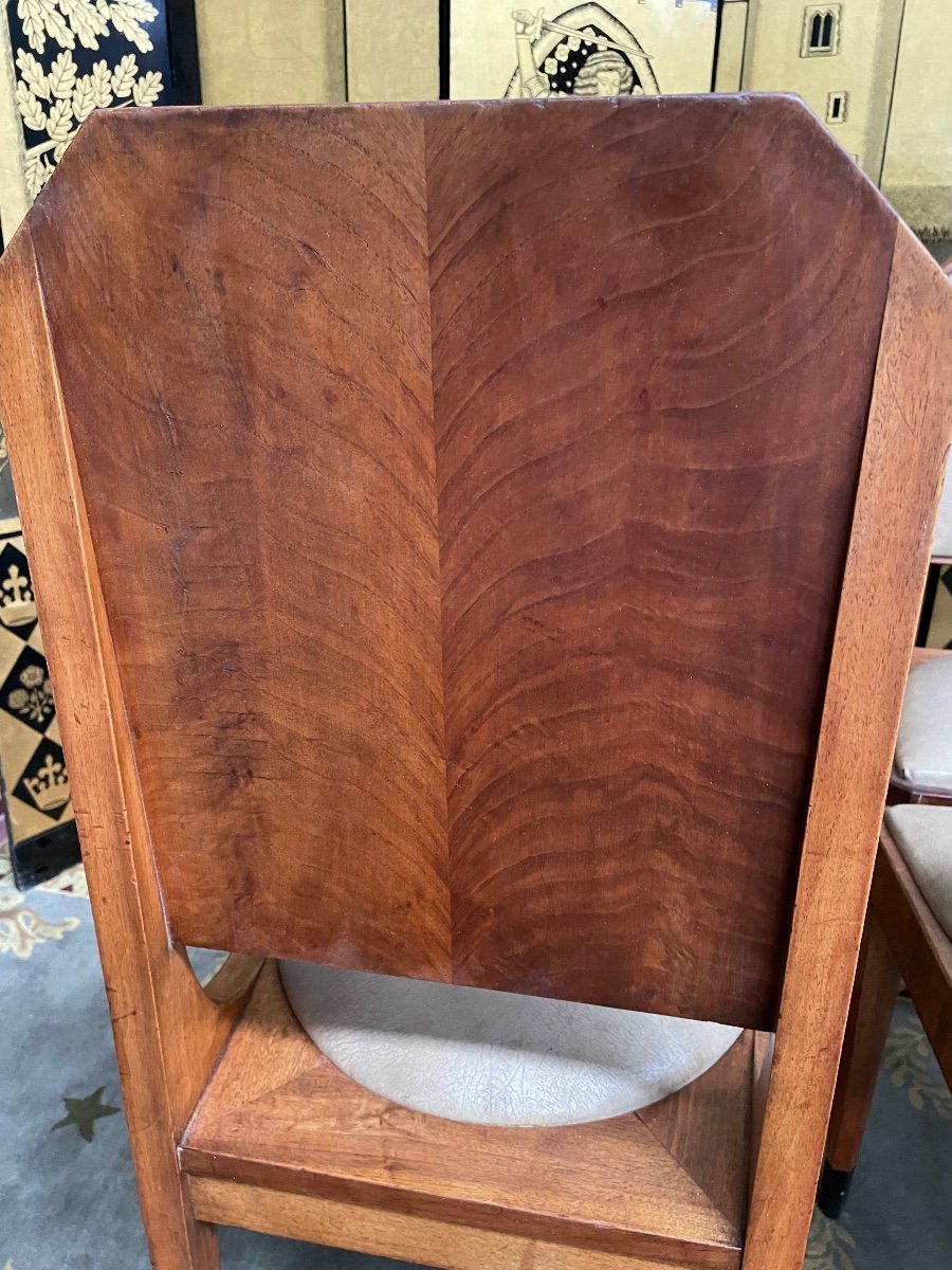 Suite Of 6 Art Deco Period Chairs-photo-3