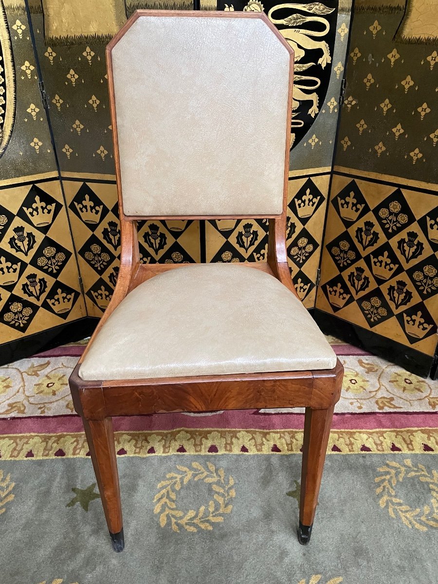 Suite Of 6 Art Deco Period Chairs-photo-4
